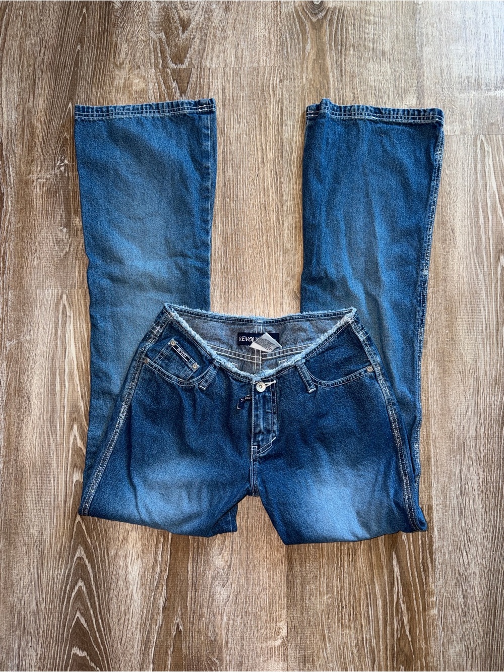 vintage y2k low rise revolt flare jeans